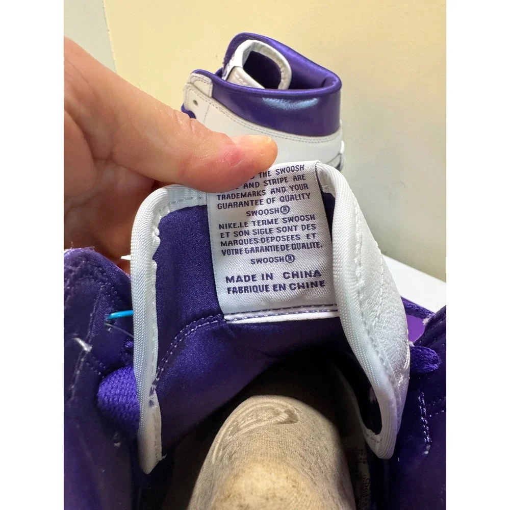 Nike Air Jordan 1 High OG Court Purple Women's Size 11 White Purple CD0461-151 - Picture 6 of 9